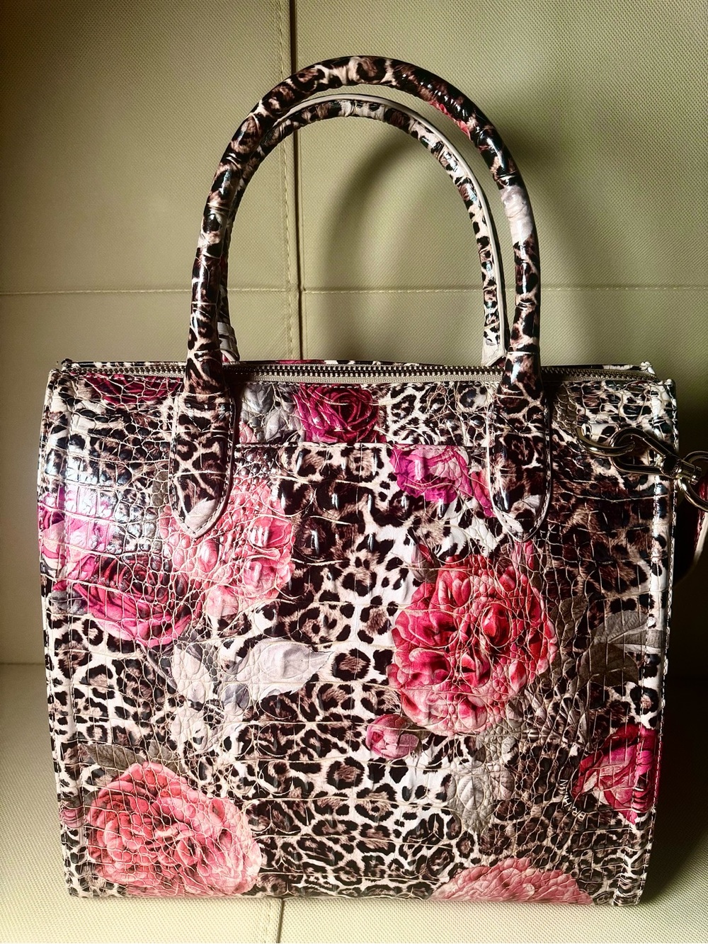 Brahmin Caroline Ermine Floral Melbourne Satchel - Picture 2 of 13